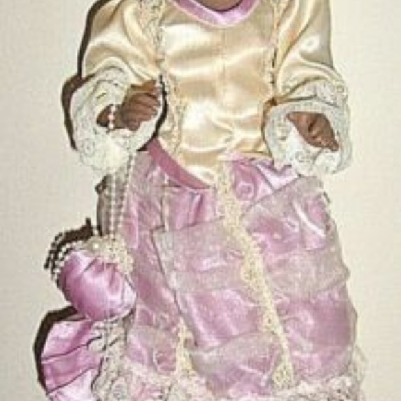 Handcrafted Black Porcelain Doll - Picture 3 of 6